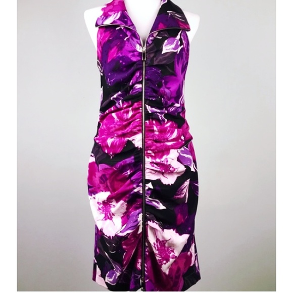 Cache Dresses & Skirts - Cache purple floral dress Cache Dresses & Skirts - Cache purple floral dress